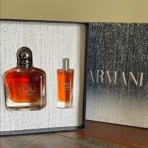 Emporio Armani Stronger With You Intensely Gift Set 3.3 Fl oz & 0.5 for Men
